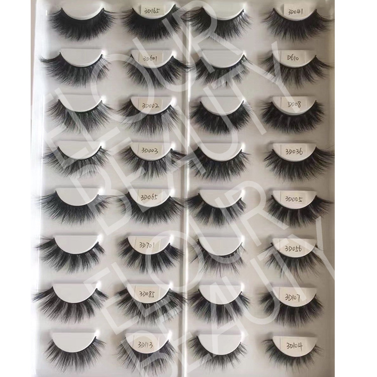 Luxury 3D real mink eyelashes wholesale China factory EJ96